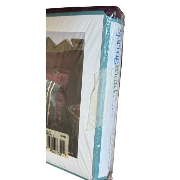 VTG Springmaid King Fitted Sheet Purple Marble Print 180 TC No Iron Percale NEW - Picture 3 of 5